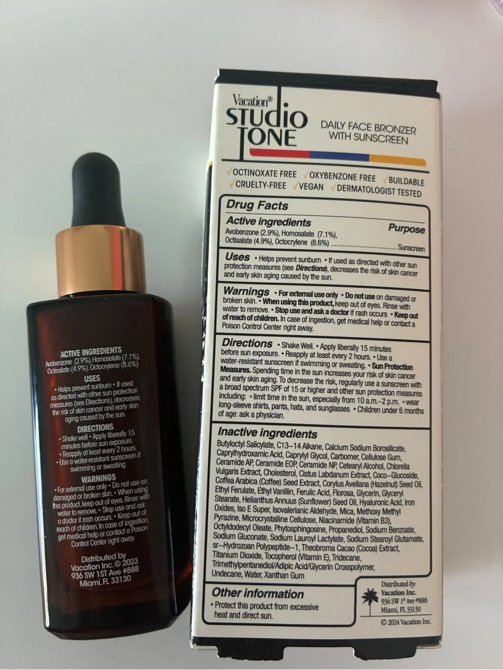 Vacation Studio Tone Bronzing Drops SPF 50